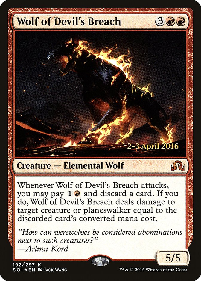 Wolf of Devil's Breach [Shadows over Innistrad Prerelease Promos] - Magic: The Gathering - Card Brawlers | Quebec | Canada |