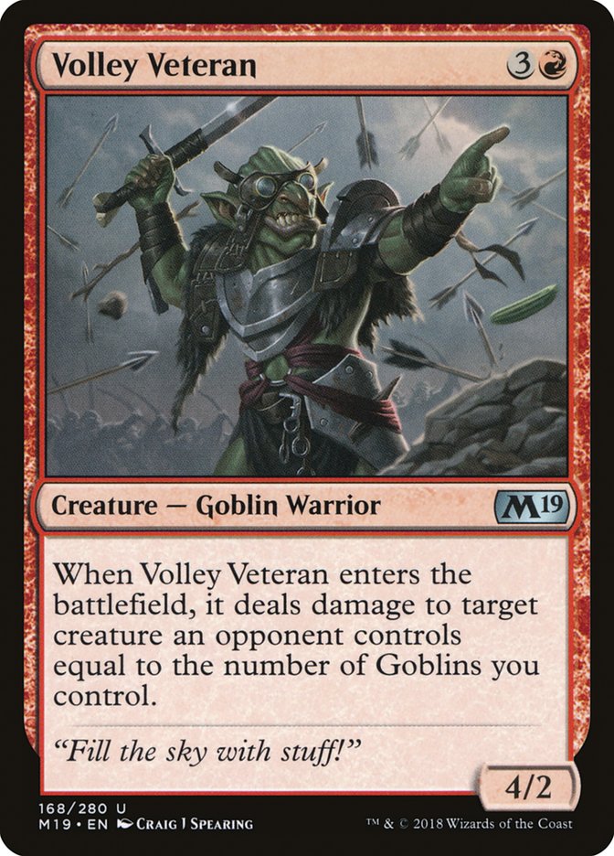 Volley Veteran [Core Set 2019] - Magic: The Gathering - Card Brawlers | Quebec | Canada |