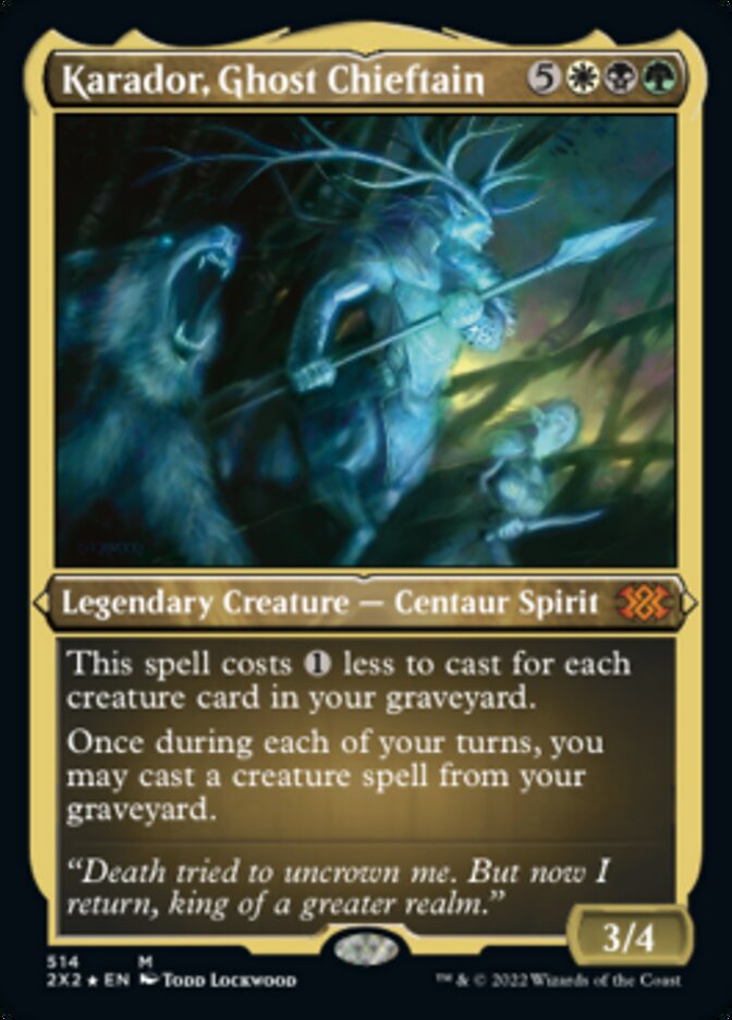 Karador, Ghost Chieftain (Foil Etched) [Double Masters 2022] - Magic: The Gathering - Card Brawlers | Quebec | Canada |