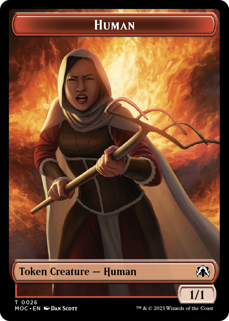 Tentacle // Human (26) Double-Sided Token [March of the Machine Commander Tokens] - Magic: The Gathering - Card Brawlers | Quebec | Canada |