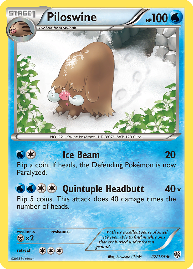 Piloswine (27/135) [Black & White: Plasma Storm] - Pokémon - Card Brawlers | Quebec | Canada |