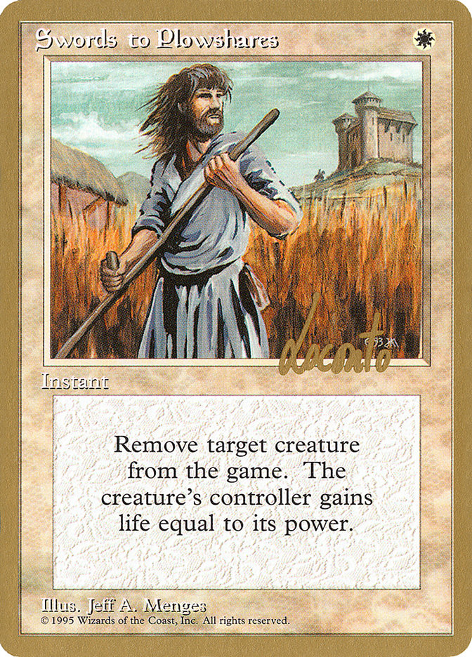 Swords to Plowshares (Michael Loconto) [Pro Tour Collector Set] - Magic: The Gathering - Card Brawlers | Quebec | Canada |