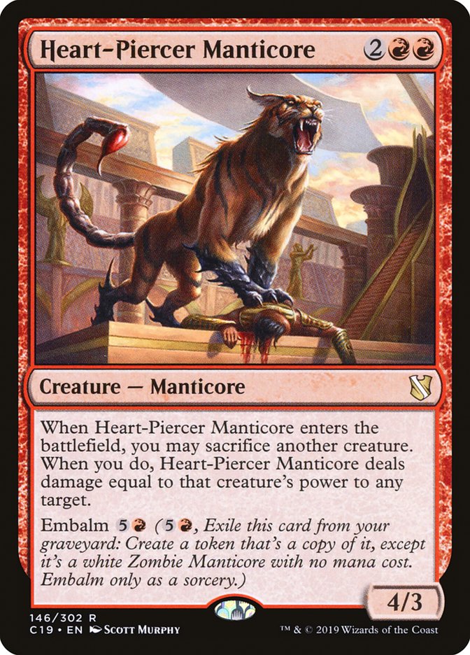 Heart-Piercer Manticore [Commander 2019] - Magic: The Gathering - Card Brawlers | Quebec | Canada |