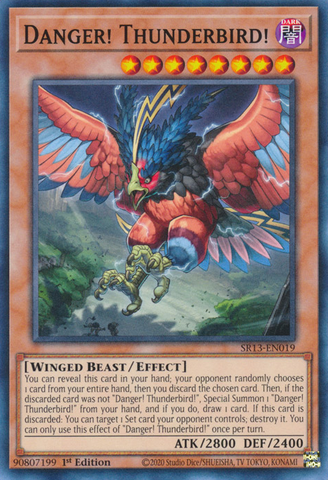 Danger! Thunderbird! [SR13-EN019] Common - Yu-Gi-Oh! - Card Brawlers | Quebec | Canada |