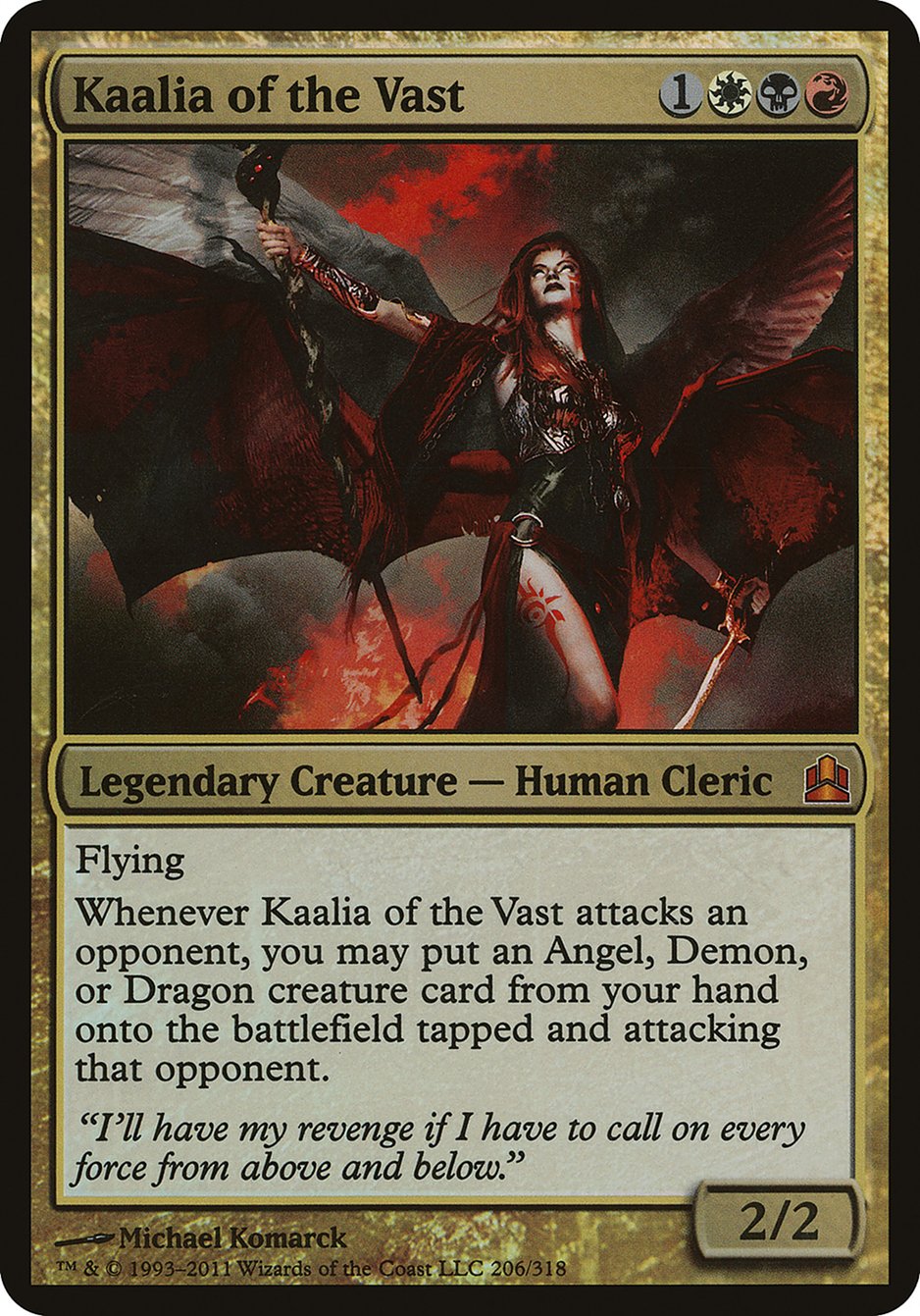Kaalia of the Vast (Oversized) [Commander 2011 Oversized] - Magic: The Gathering - Card Brawlers | Quebec | Canada |