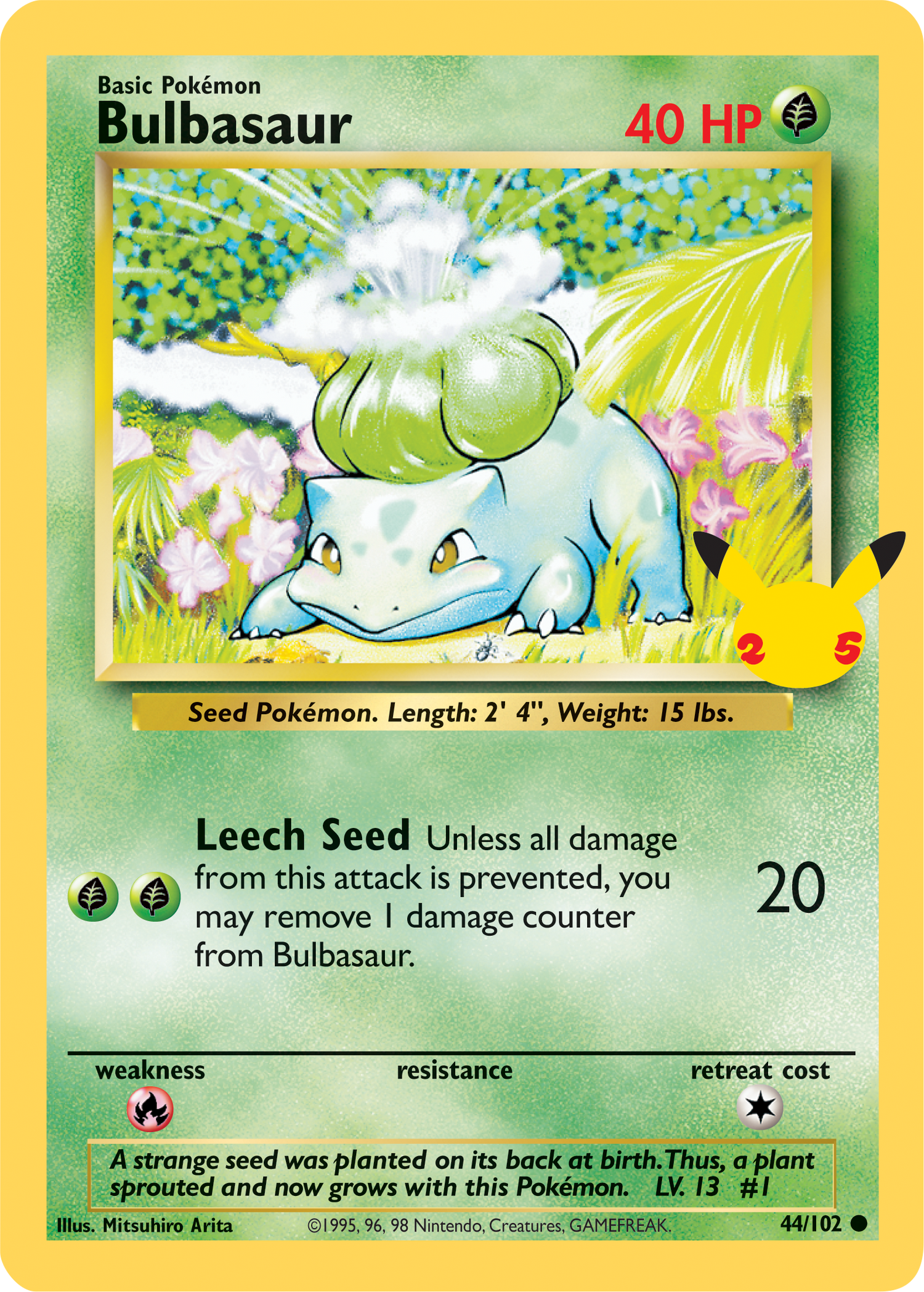 Bulbasaur (44/102) (Jumbo Card) [First Partner Pack] - Pokémon - Card Brawlers | Quebec | Canada |