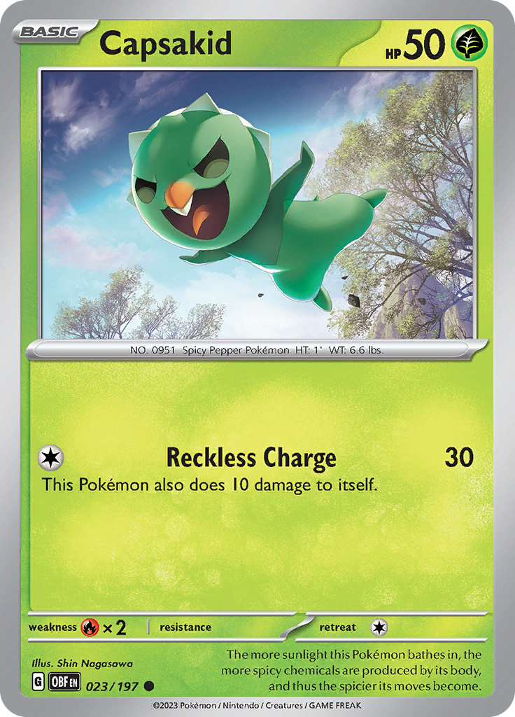 Capsakid (023/197) [Scarlet & Violet: Obsidian Flames] - Pokémon - Card Brawlers | Quebec | Canada |