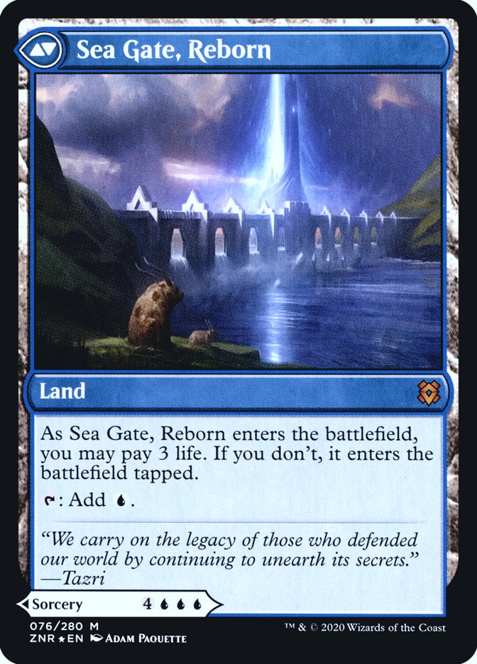 Sea Gate Restoration // Sea Gate, Reborn [Zendikar Rising Prerelease Promos] - Magic: The Gathering - Card Brawlers | Quebec | Canada |
