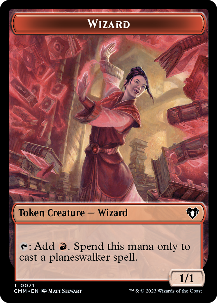Chandra, Awakened Inferno Emblem // Wizard Double-Sided Token [Commander Masters Tokens] - Magic: The Gathering - Card Brawlers | Quebec | Canada |