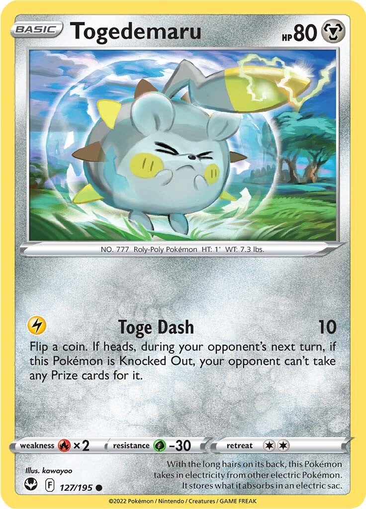 Togedemaru (127/195) [Sword & Shield: Silver Tempest] - Pokémon - Card Brawlers | Quebec | Canada |