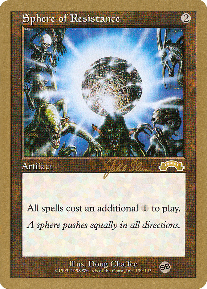 Sphere of Resistance (Jakub Slemr) (SB) [World Championship Decks 1999] - Magic: The Gathering - Card Brawlers | Quebec | Canada |