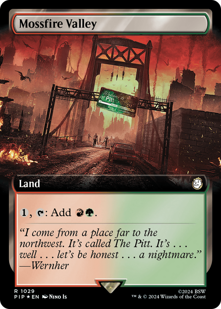 Mossfire Valley (Extended Art) (Surge Foil) [Fallout] - Magic: The Gathering - Card Brawlers | Quebec | Canada |