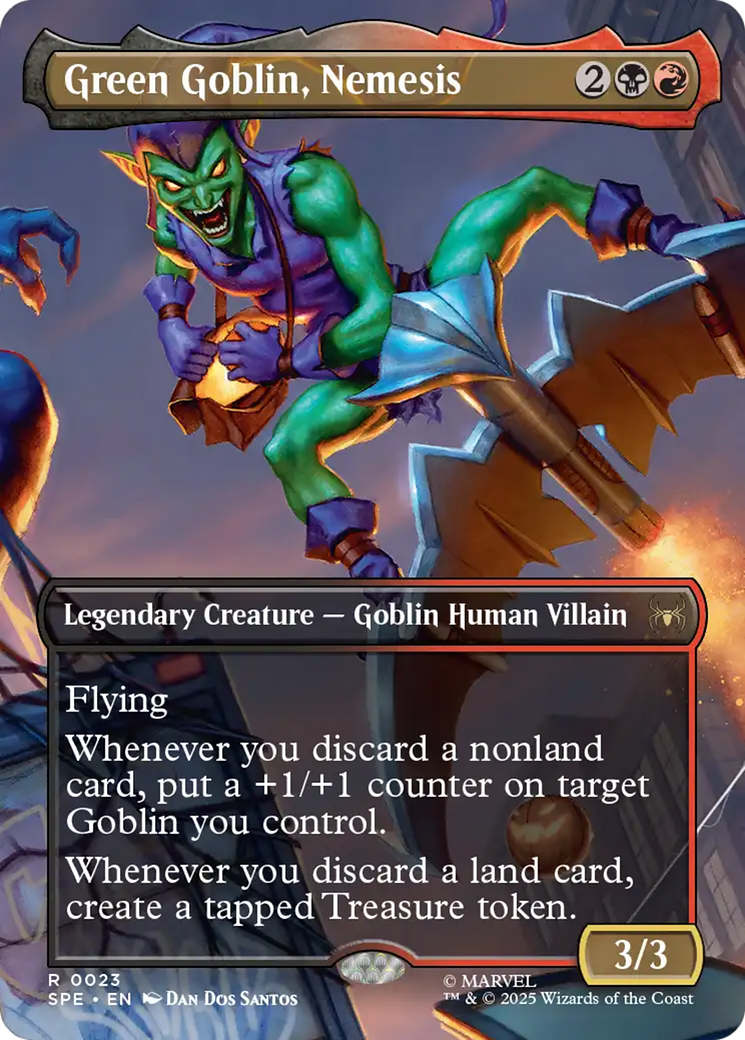 Green Goblin, Nemesis (Borderless) [Marvel's Spider-Man: Eternal-Legal] - Magic: The Gathering - Card Brawlers | Quebec | Canada |
