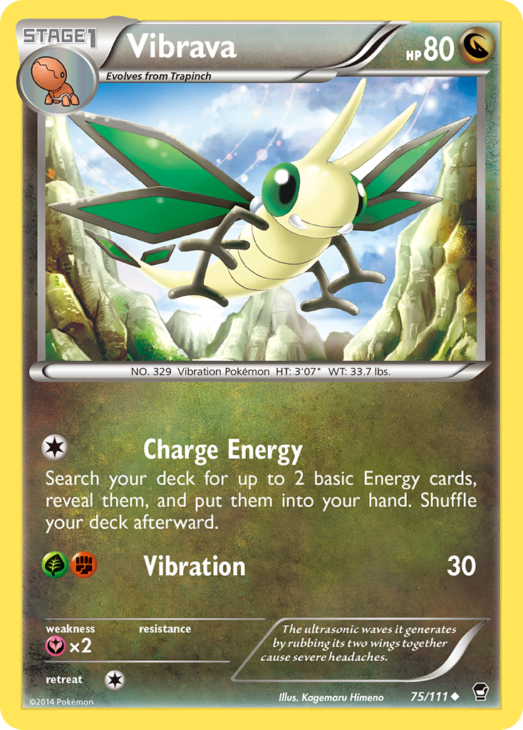 Vibrava (75/111) [XY: Furious Fists] - Pokémon - Card Brawlers | Quebec | Canada |