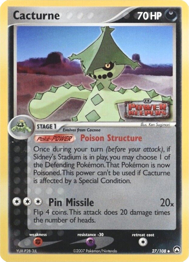 Cacturne (27/108) (Stamped) [EX: Power Keepers] - Pokémon - Card Brawlers | Quebec | Canada |