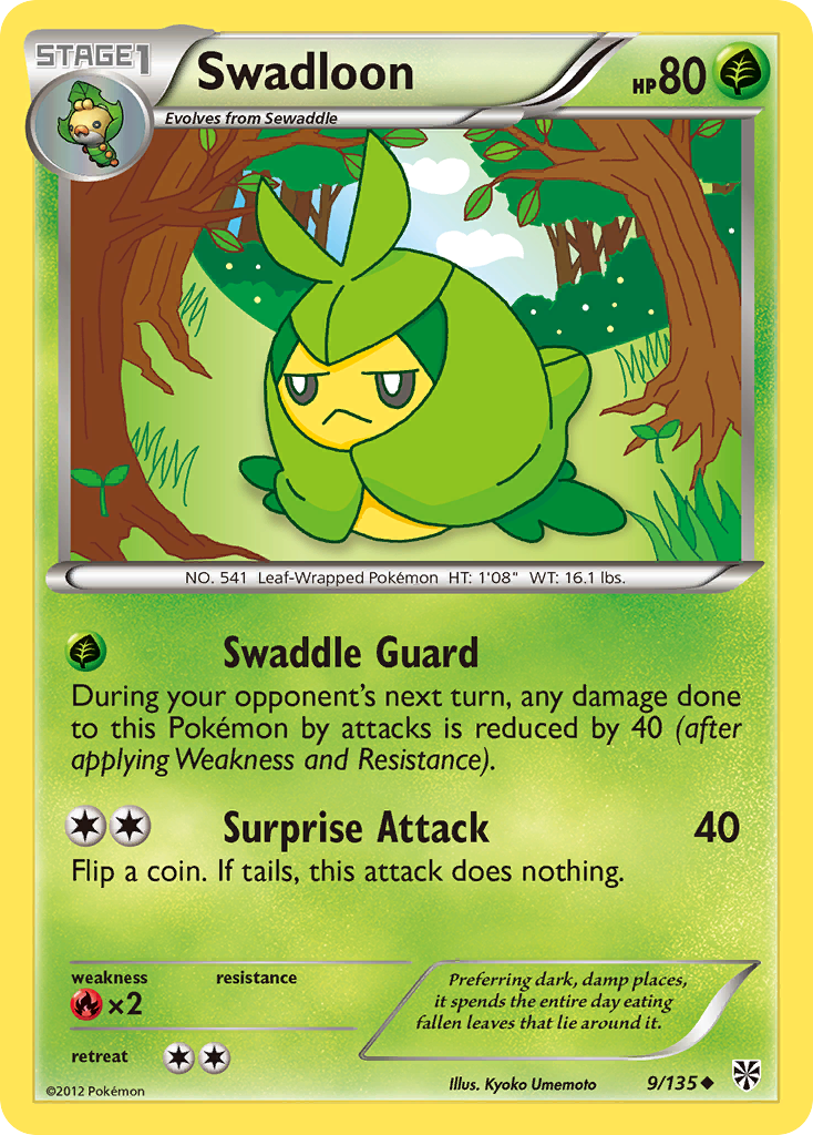 Swadloon (9/135) [Black & White: Plasma Storm] - Pokémon - Card Brawlers | Quebec | Canada |