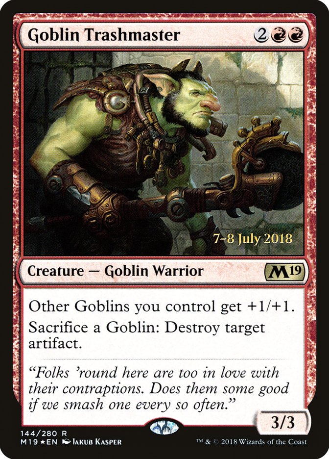 Goblin Trashmaster [Core Set 2019 Prerelease Promos] - Magic: The Gathering - Card Brawlers | Quebec | Canada |