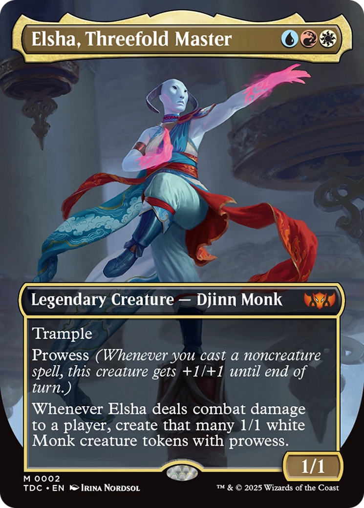Elsha, Threefold Master (Borderless) [Tarkir: Dragonstorm Commander] - Magic: The Gathering - Card Brawlers | Quebec | Canada |