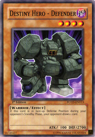 Destiny Hero - Defender [POTD-EN013] Common - Yu-Gi-Oh! - Card Brawlers | Quebec | Canada |
