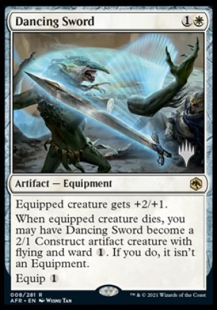 Dancing Sword (Promo Pack) [Dungeons & Dragons: Adventures in the Forgotten Realms Promos] - Magic: The Gathering - Card Brawlers | Quebec | Canada |