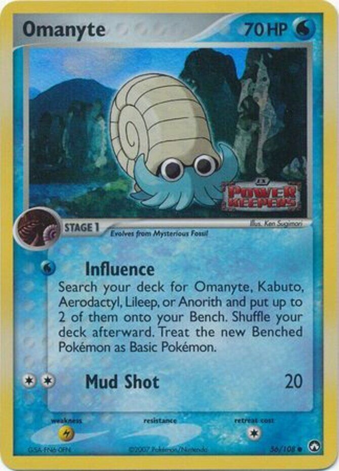 Omanyte (56/108) (Stamped) [EX: Power Keepers] - Pokémon - Card Brawlers | Quebec | Canada |