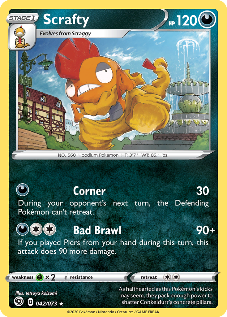 Scrafty (042/073) [Sword & Shield: Champion's Path] - Pokémon - Card Brawlers | Quebec | Canada |
