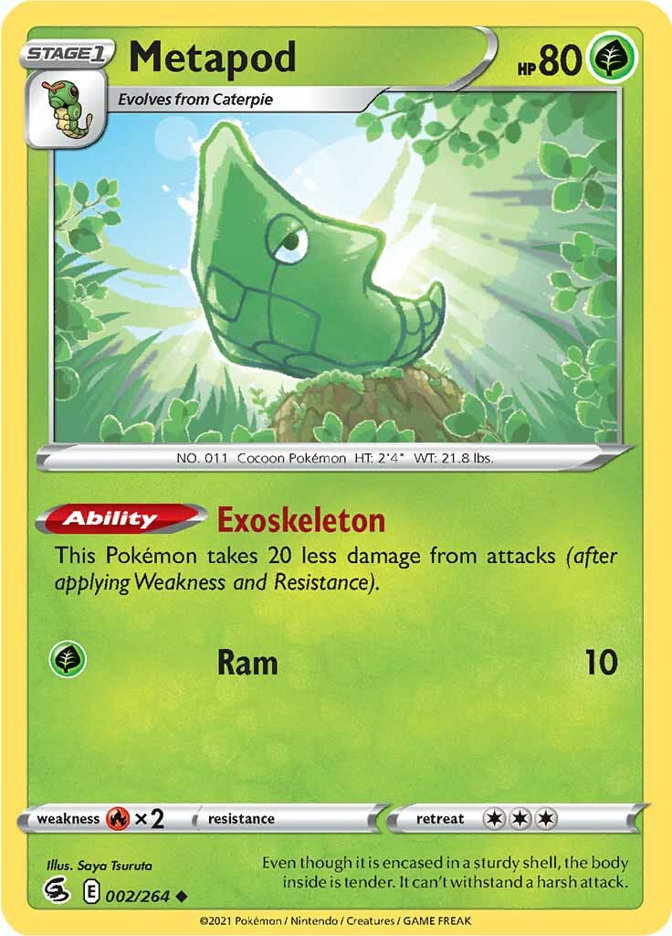 Metapod (002/264) [Sword & Shield: Fusion Strike] - Pokémon - Card Brawlers | Quebec | Canada |