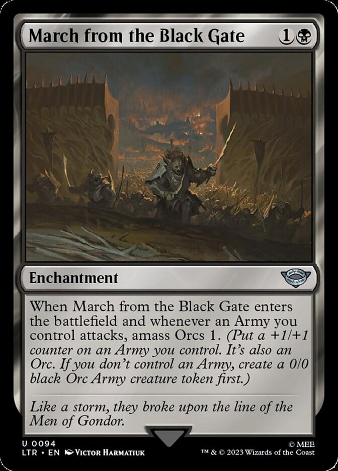 March from the Black Gate [The Lord of the Rings: Tales of Middle-Earth] - Magic: The Gathering - Card Brawlers | Quebec | Canada |
