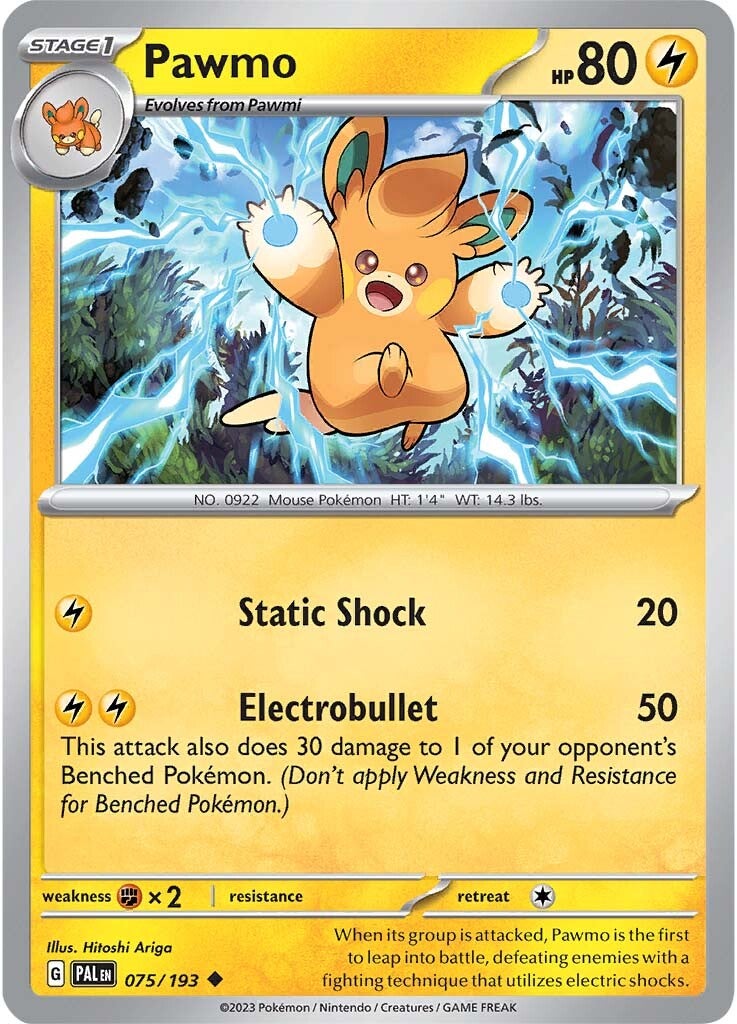Pawmo (075/193) [Scarlet & Violet: Paldea Evolved] - Pokémon - Card Brawlers | Quebec | Canada |