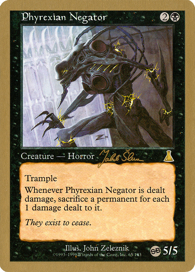 Phyrexian Negator (Jakub Slemr) (SB) [World Championship Decks 1999] - Magic: The Gathering - Card Brawlers | Quebec | Canada |