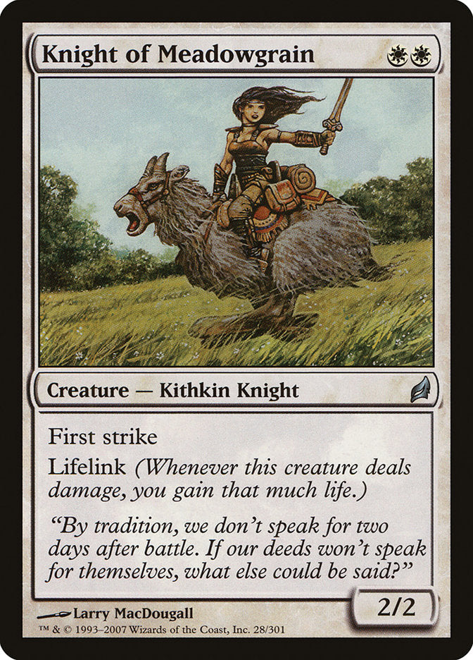 Knight of Meadowgrain [Lorwyn] - Magic: The Gathering - Card Brawlers | Quebec | Canada |
