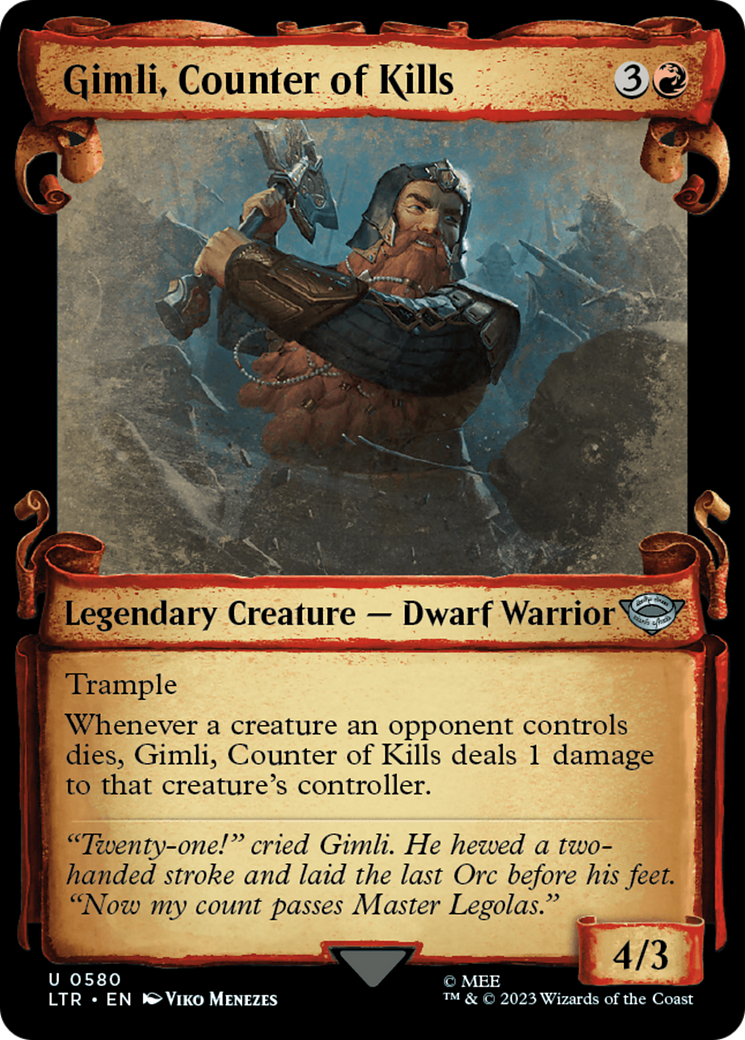 Gimli, Counter of Kills [The Lord of the Rings: Tales of Middle-Earth Showcase Scrolls] - Magic: The Gathering - Card Brawlers | Quebec | Canada |