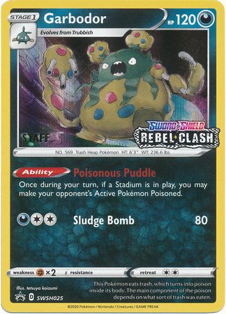 Garbodor (SWSH025) (Staff Prerelease Promo) [Sword & Shield: Black Star Promos] - Pokémon - Card Brawlers | Quebec | Canada |