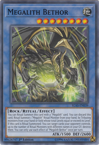 Megalith Bethor [IGAS-EN039] Common - Yu-Gi-Oh! - Card Brawlers | Quebec | Canada |