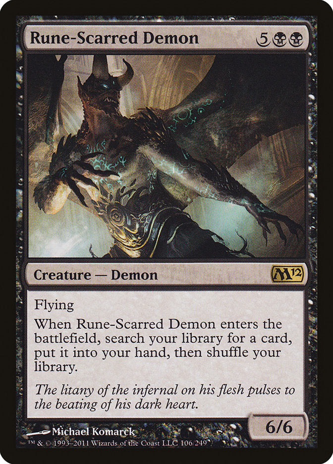 Rune-Scarred Demon [Magic 2012] - Magic: The Gathering - Card Brawlers | Quebec | Canada |