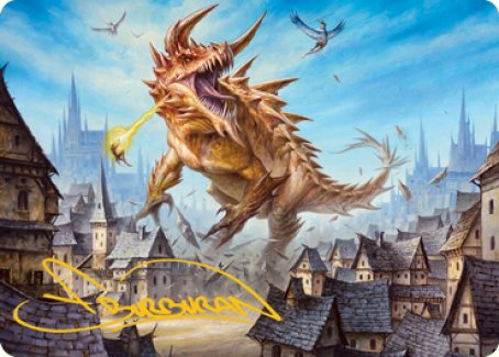 Tarrasque Art Card (Gold-Stamped Signature) [Dungeons & Dragons: Adventures in the Forgotten Realms Art Series] - Magic: The Gathering - Card Brawlers | Quebec | Canada |