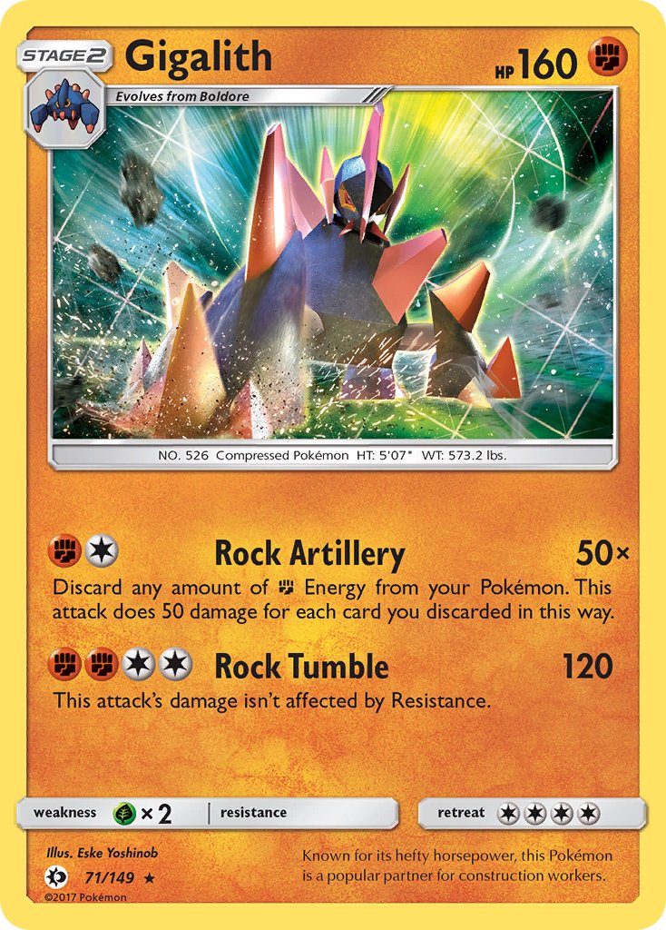Gigalith (71/149) (Cosmos Holo) (Blister Exclusive) [Sun & Moon: Base Set] - Pokémon - Card Brawlers | Quebec | Canada |
