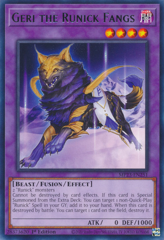 Geri the Runick Fangs [MP23-EN251] Rare - Yu-Gi-Oh! - Card Brawlers | Quebec | Canada |