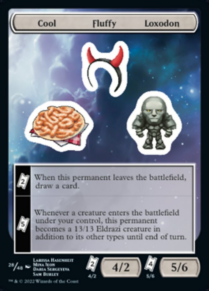 Cool Fluffy Loxodon [Unfinity Stickers] - Magic: The Gathering - Card Brawlers | Quebec | Canada |