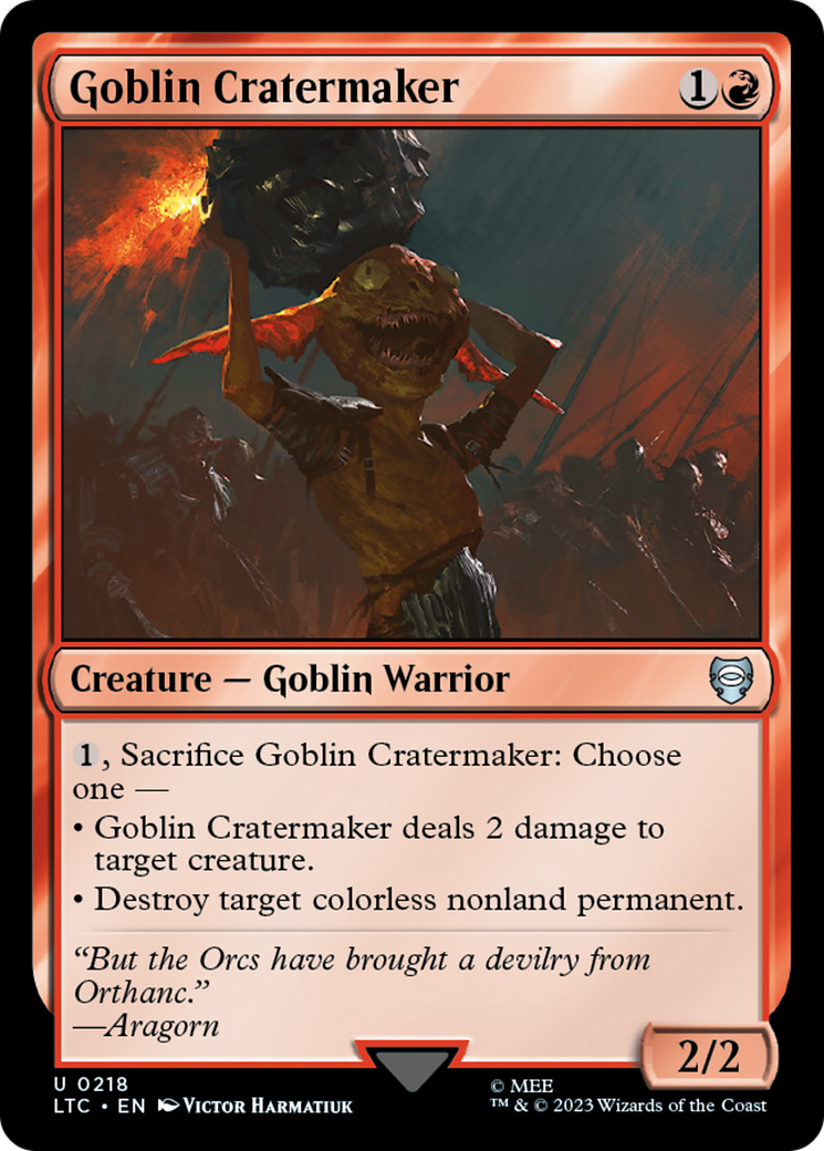 Goblin Cratermaker [The Lord of the Rings: Tales of Middle-Earth Commander] - Magic: The Gathering - Card Brawlers | Quebec | Canada |