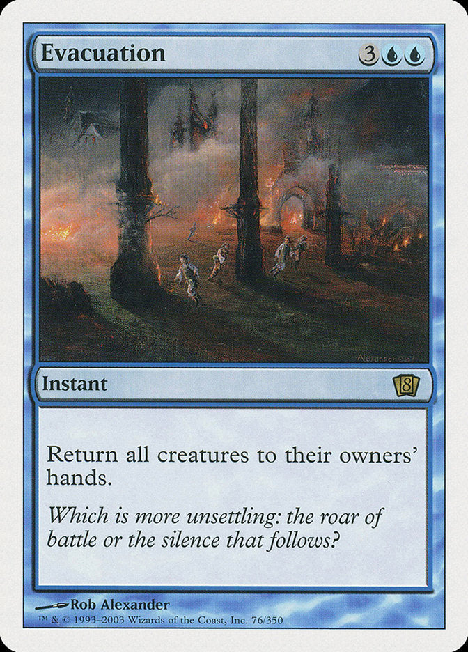 Evacuation [Eighth Edition] - Magic: The Gathering - Card Brawlers | Quebec | Canada |