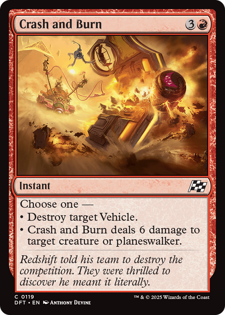 Crash and Burn [Aetherdrift] - Magic: The Gathering - Card Brawlers | Quebec | Canada |