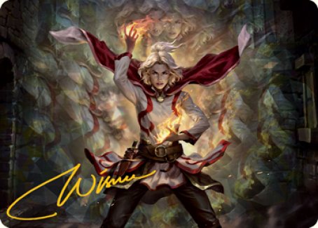 Delina, Wild Mage Art Card (Gold-Stamped Signature) [Dungeons & Dragons: Adventures in the Forgotten Realms Art Series] - Magic: The Gathering - Card Brawlers | Quebec | Canada |