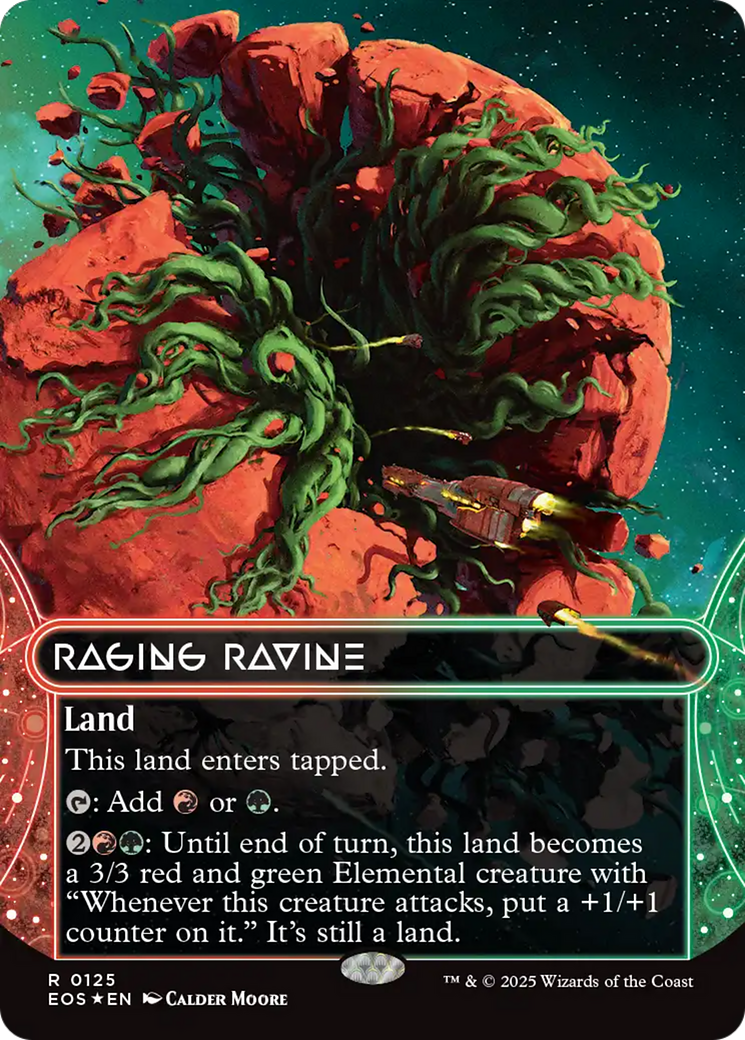 Raging Ravine (0125) (Borderless) (Galaxy Foil) [Edge of Eternities: Stellar Sights] - Magic: The Gathering - Card Brawlers | Quebec | Canada |