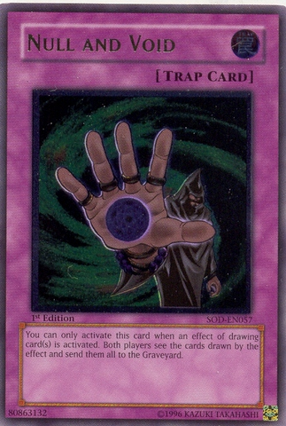 Null and Void [SOD-EN057] Ultimate Rare - Yu-Gi-Oh! - Card Brawlers | Quebec | Canada |