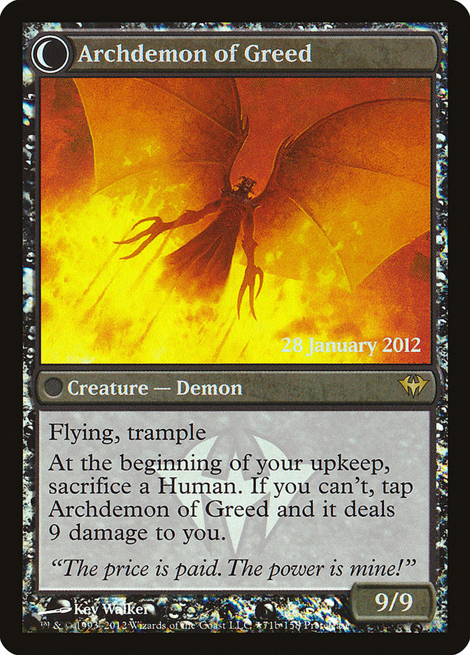 Ravenous Demon // Archdemon of Greed [Dark Ascension Prerelease Promos] - Magic: The Gathering - Card Brawlers | Quebec | Canada |