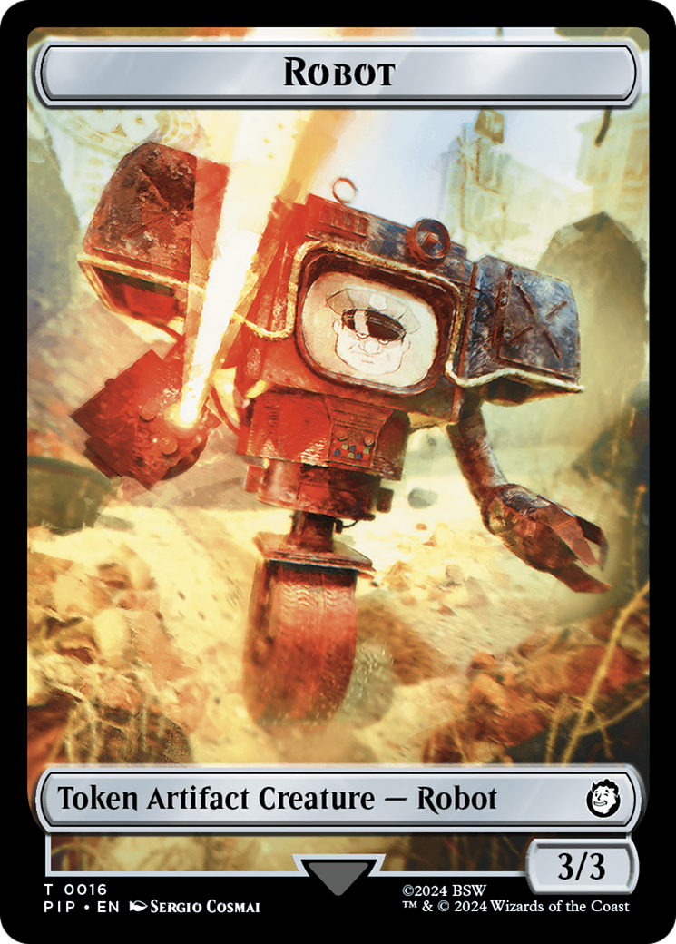 Robot // Junk Double-Sided Token [Fallout Tokens] - Magic: The Gathering - Card Brawlers | Quebec | Canada |