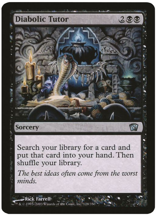 Diabolic Tutor (Oversized) [Eighth Edition Box Topper] - Magic: The Gathering - Card Brawlers | Quebec | Canada |