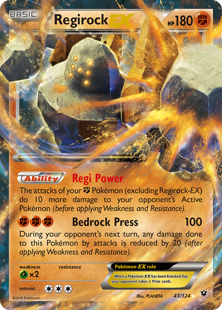 Regirock EX (43/124) [XY: Fates Collide] - Pokémon - Card Brawlers | Quebec | Canada |