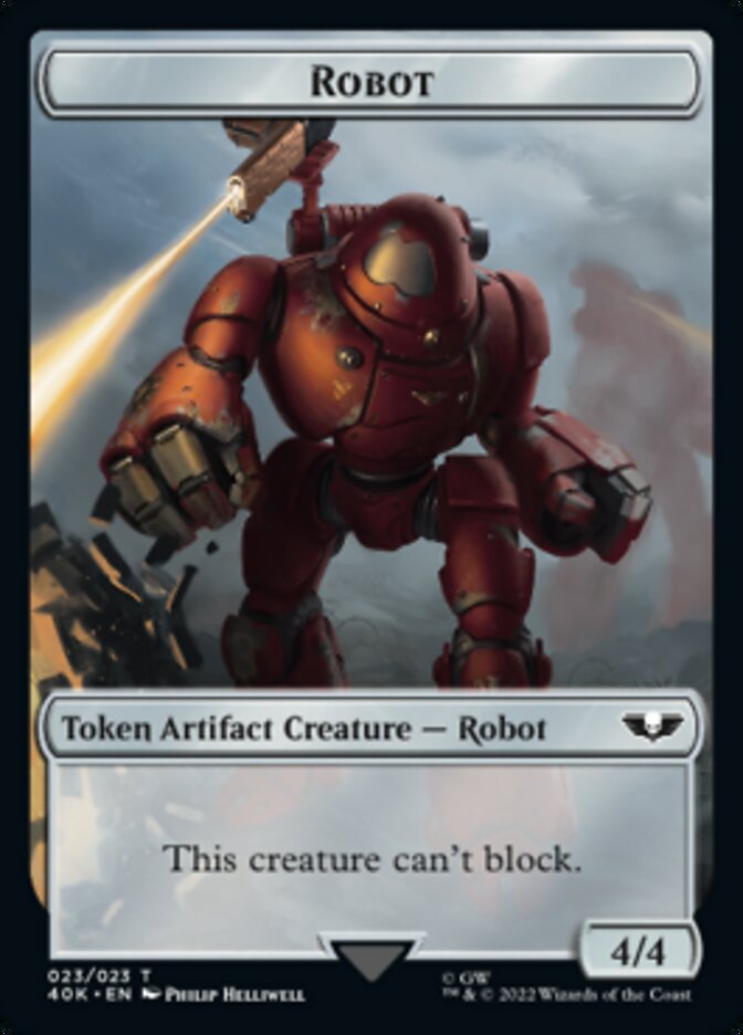 Astartes Warrior // Robot Double-Sided Token (Surge Foil) [Warhammer 40,000 Tokens] - Magic: The Gathering - Card Brawlers | Quebec | Canada |